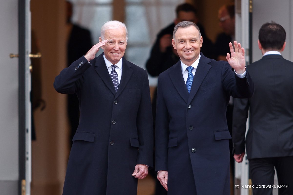 Президенты @AndrzejDuda и @POTUS в Президентском дворце в Варшаве