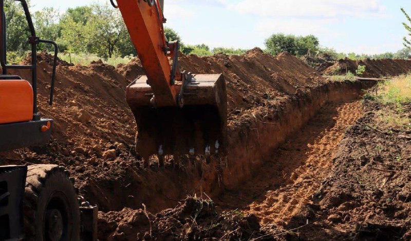 Construction of new main water pipeline is ongoing in Marhanets
