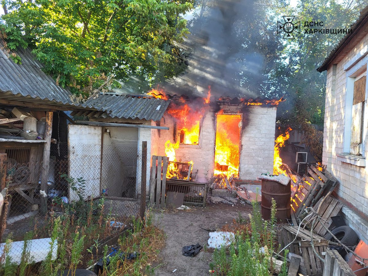 Russian army shelled Kupiansk this morning, causing multiple fires