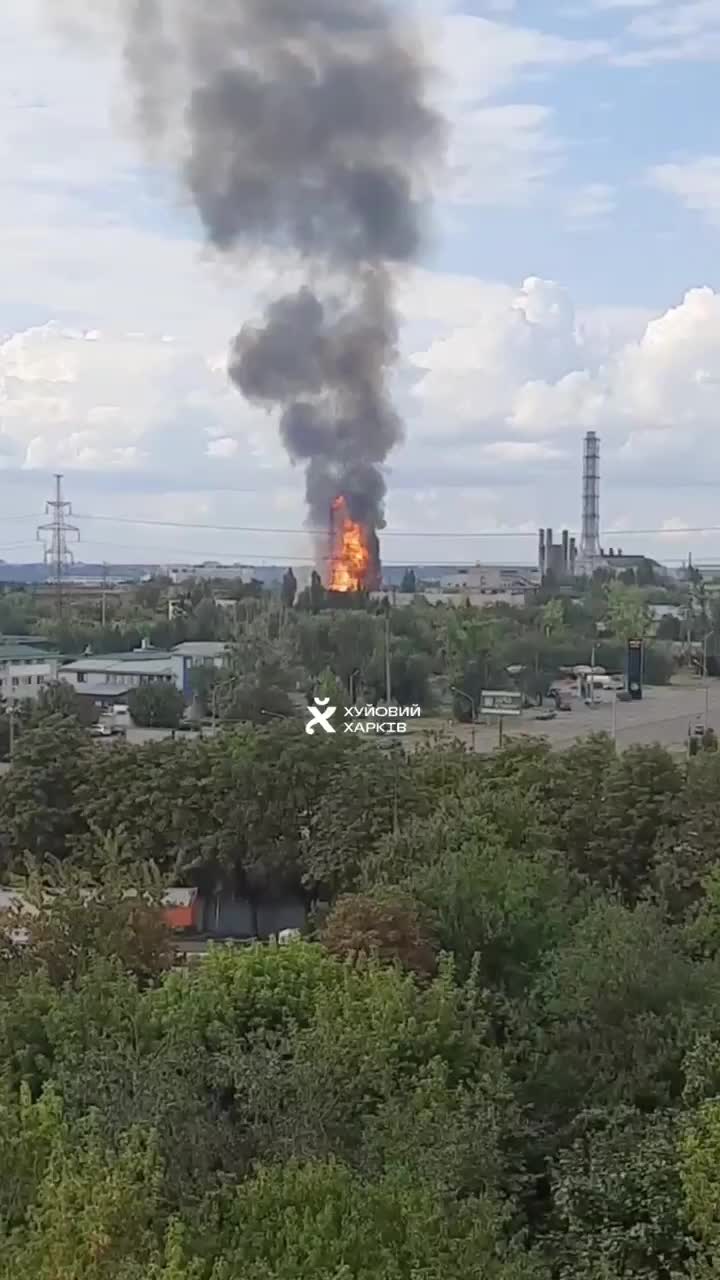 Big fire reported in Kharkiv