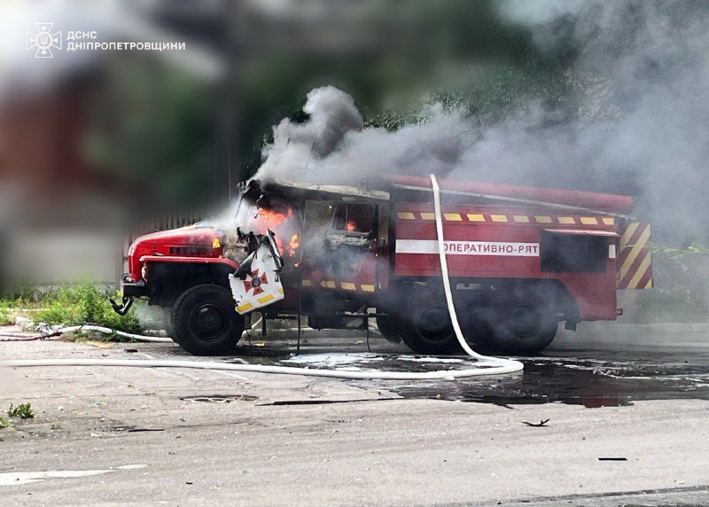 1 rescuer wounded as result of double-tap strike in Dnipropetrovsk region