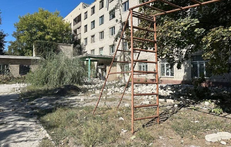 Educational facility was partially destroyed as result of shelling in Kramatorsk