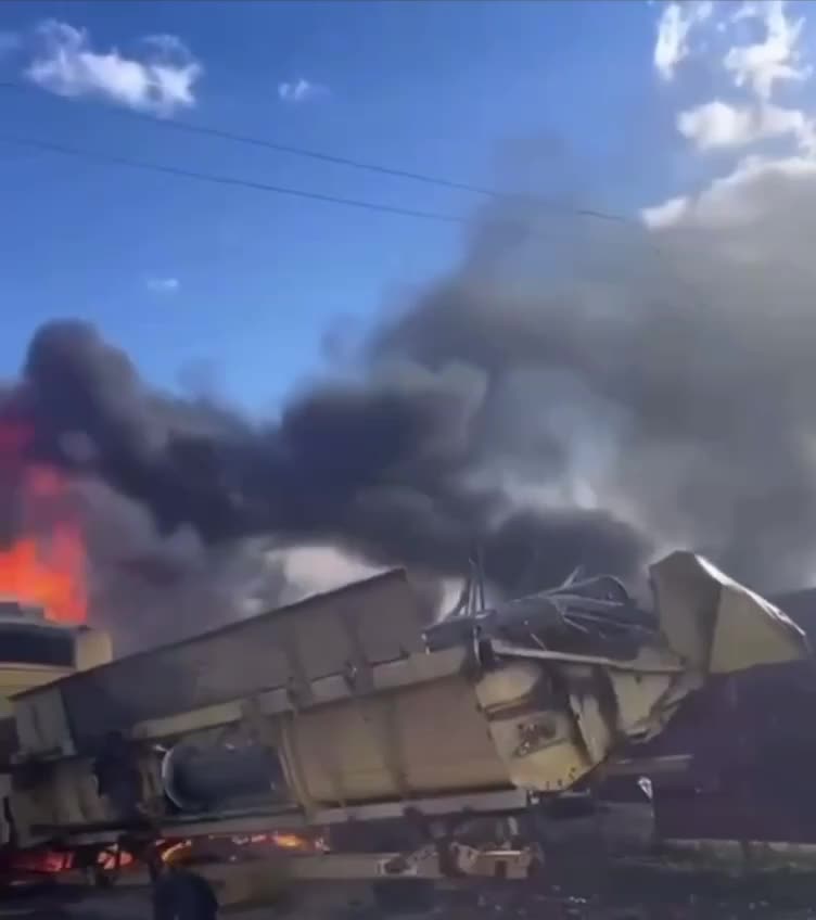 Drone debris have fallen on the harvester in Vyshhorod district of Kyiv region