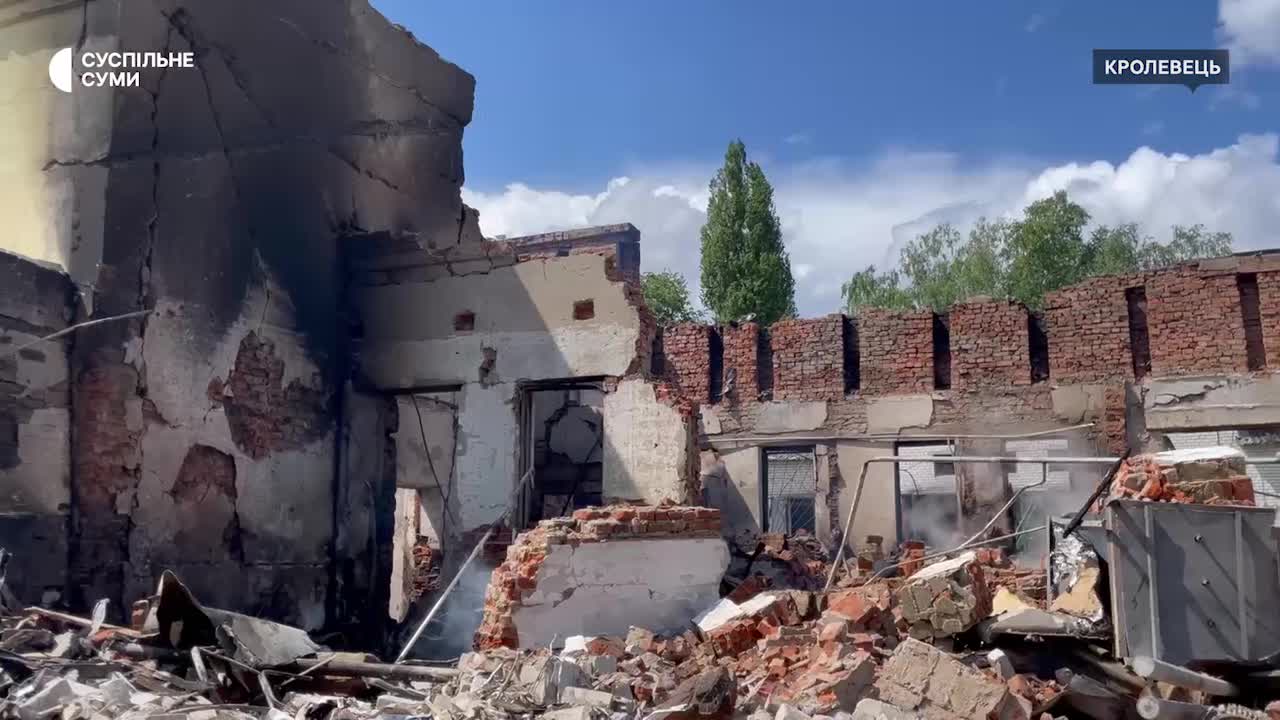 Damage in Krolevets of Sumy region as result of Russian drone strike