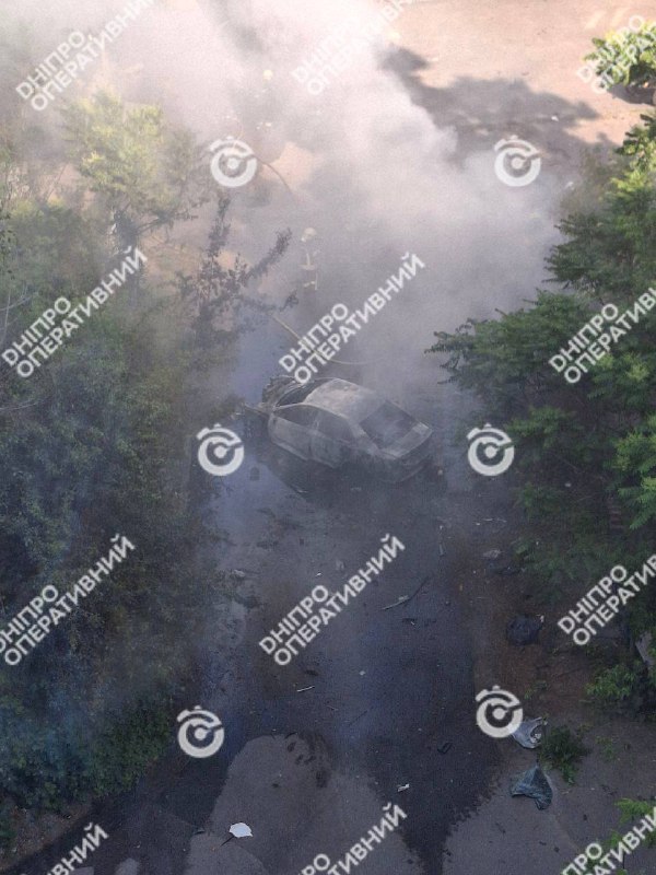 A vehicle exploded in Dnipro city