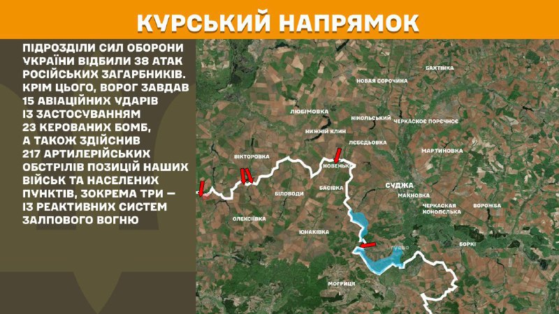 In Kursk region Ukrainian forces have repelled 38 Russian army assaults, - General Staff of Armed Forces of Ukraine reports