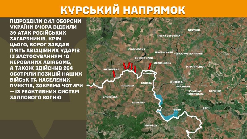 In Kursk region Ukrainian forces have repelled 39 Russian army assaults, - General Staff of Armed Forces of Ukraine reports