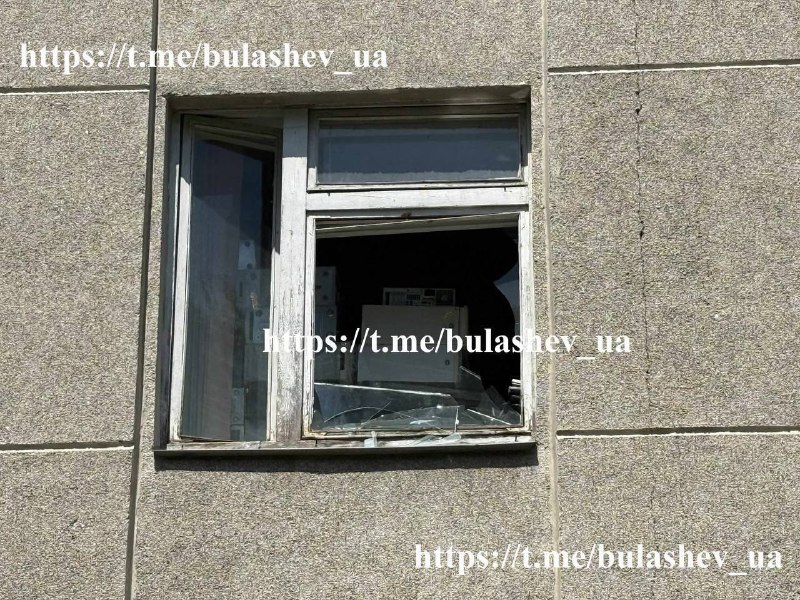 Damage to residential houses in Kremenchuk as result of drone strike this morning
