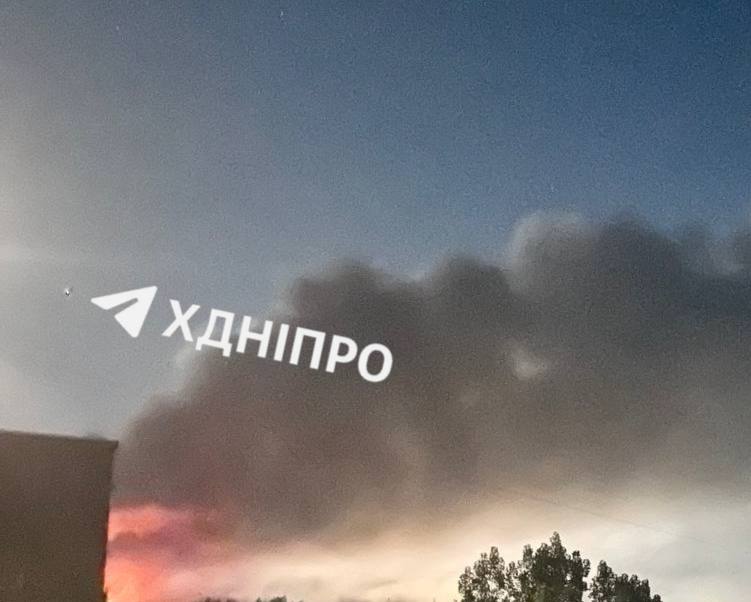 Big fire in Dnipro city after several drones strikes