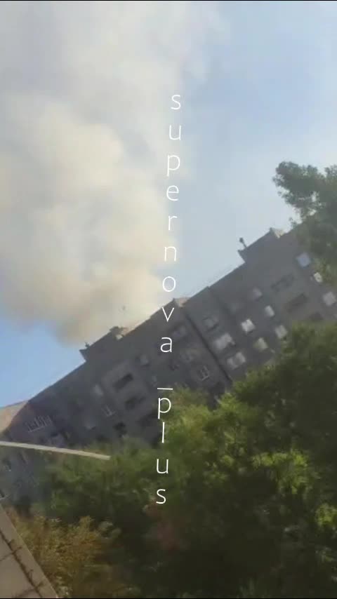 Missile strike this morning in Kadiivka