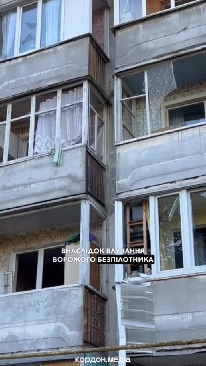 Residential house damaged in Sumy as result of drone strike