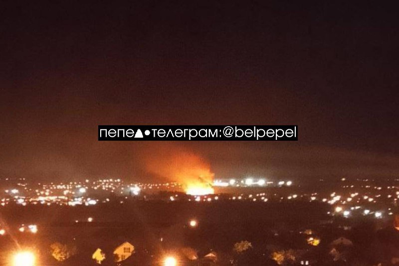 Big fire at the railway station in Valuyki after drone strike