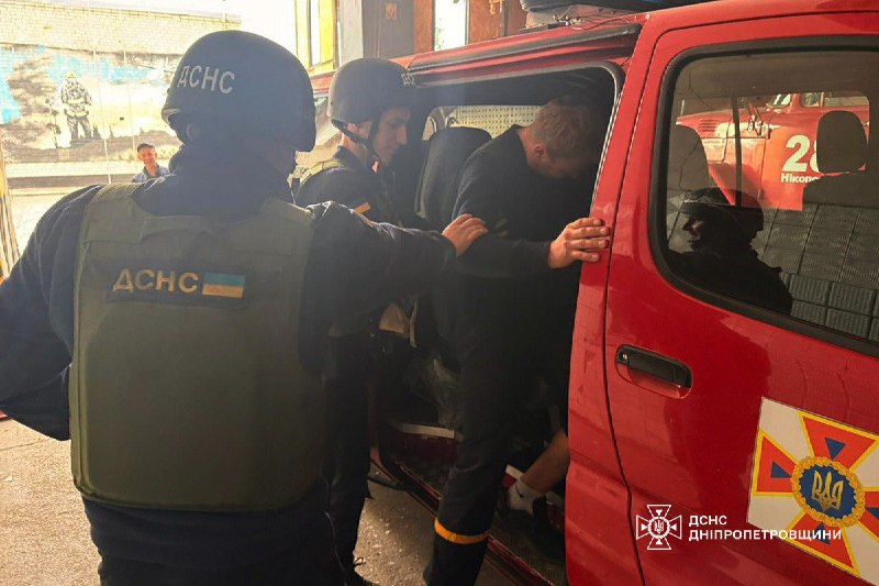 1 rescuer wounded as result of artillery shelling of the fire station in Nikopol