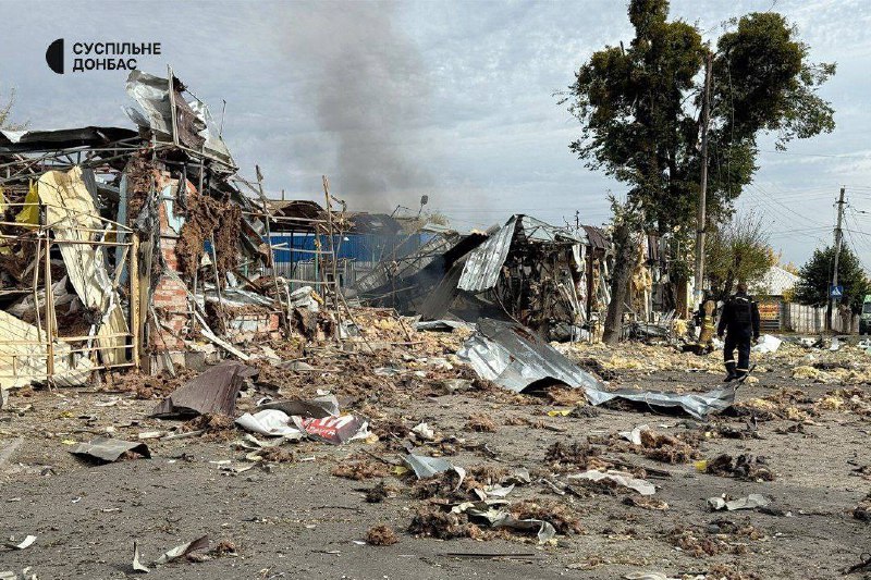 Russia shelled a market in Sviatohirsk