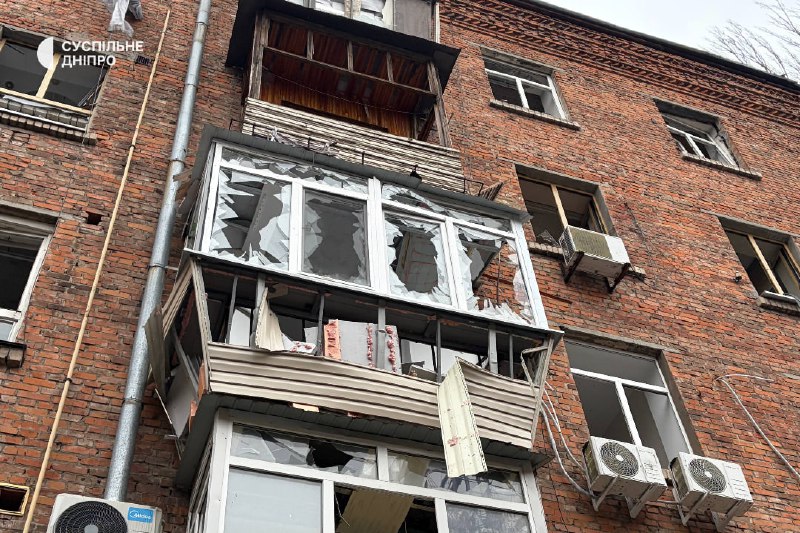 2 people wounded as result of Russian attack in Dnipro city overnight