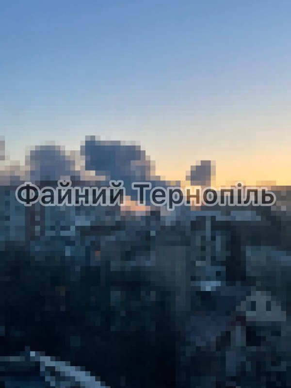 Violent explosions were reported in Ternopil, smoke is rising over the city