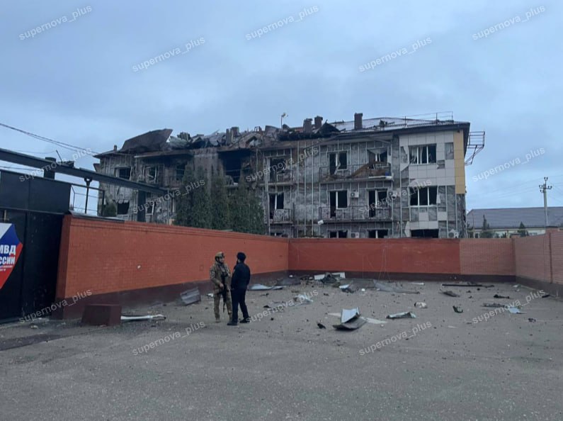 FSB HQ was damaged as result of drones strikes in Achkhoy-Martan