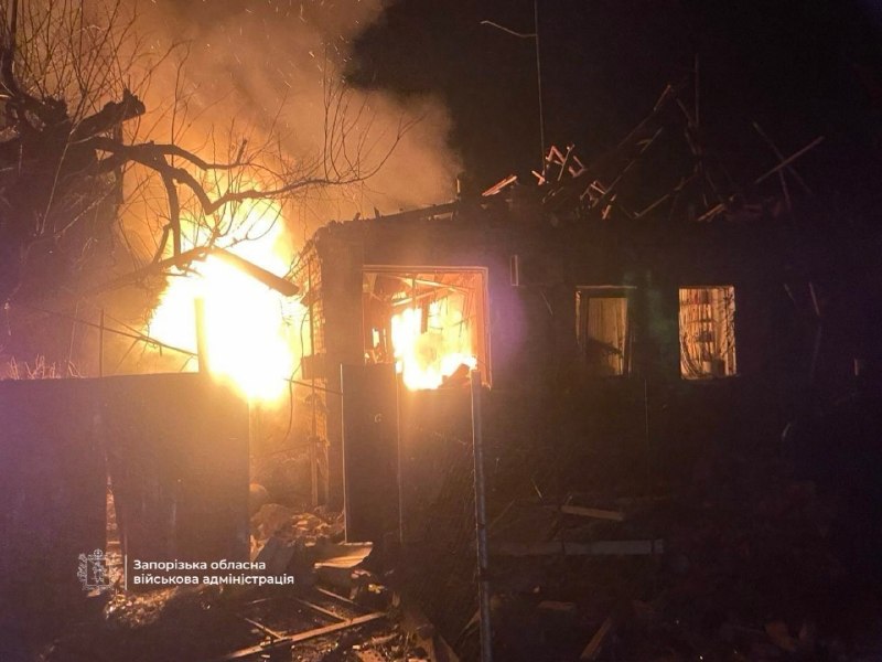 В Запорожье в результате удара беспилотника ранен 1 человек.