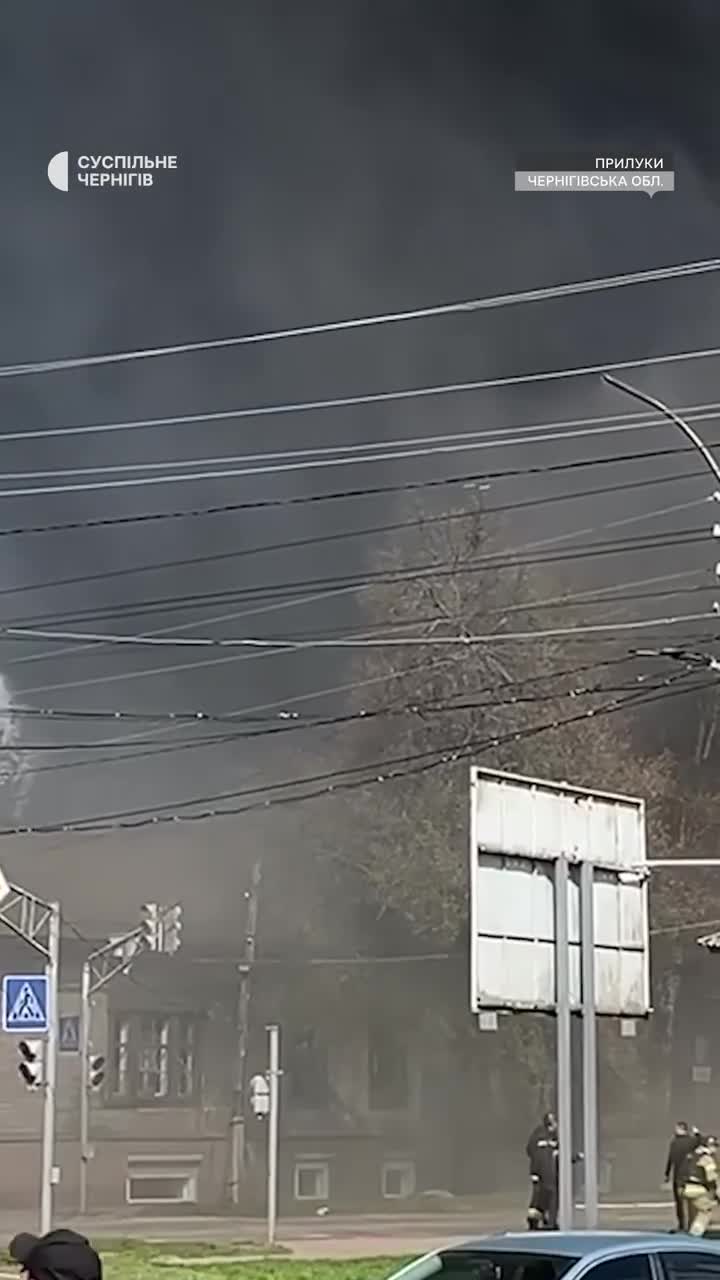 1 person wounded as result of drone strike at the police station in Pryluky of Chernihiv region