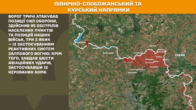 Na kierunku Kursk i Północny Słobożański (Sumy) siły ukraińskie odparły 3 ataki armii rosyjskiej – informuje Sztab Generalny Sił Zbrojnych Ukrainy