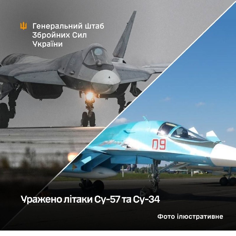 Sztab Generalny Sił Zbrojnych Ukrainy przyznał się do ataków na samoloty Su-57 i Su-34 na lotnisku w obwodzie czelabińskim w Rosji