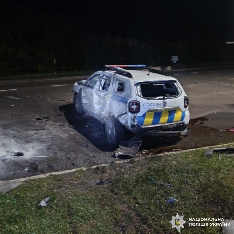 Deux policiers ont été blessés lors d'une frappe de drone dans le district de Tchouhouïv.