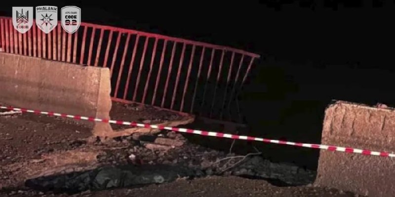 Le pont de Chonhar est gravement endommagé lors de la deuxième frappe en quelques jours.