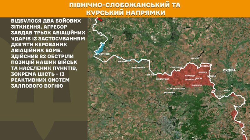 Dans la direction de Koursk et de Slobozhansky Nord (Sumy), les forces ukrainiennes ont repoussé deux assauts de l'armée russe, - rapporte l'état-major général des forces armées ukrainiennes