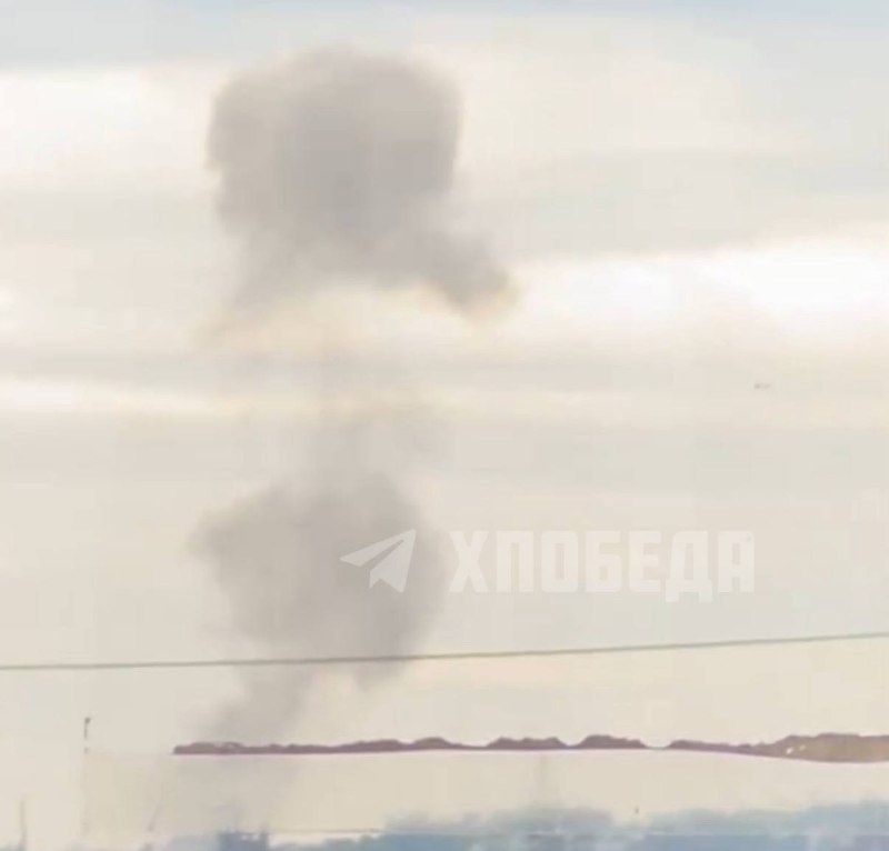 Smoke is rising after Russian strike in Dnipro city