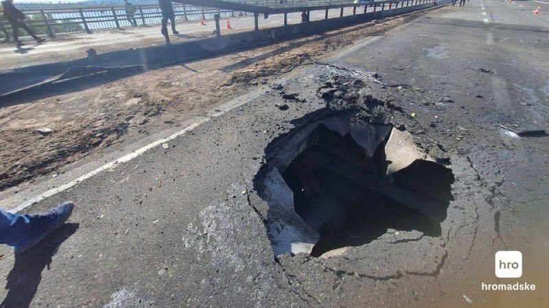 Pivnichniyi bridge in Kyiv was damaged as result of Russian strike