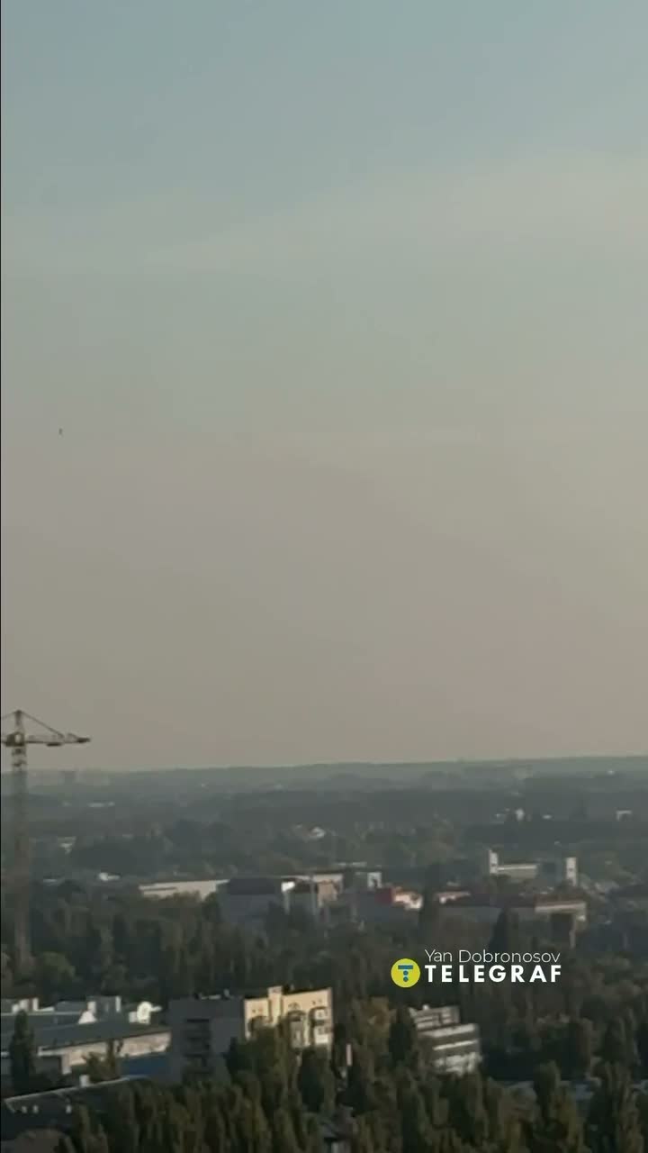 Drones strike today in Kyiv