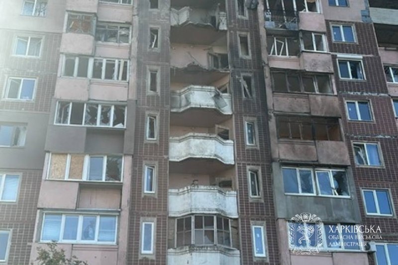 Twelve people were injured in Russian shelling of Kharkiv this morning. Mayor Ihor Terekhov reported that Russian forces attacked the city's Kyivskyi district five times during the morning