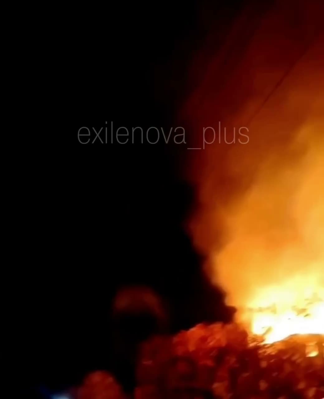 Fire after explosions in Luhansk